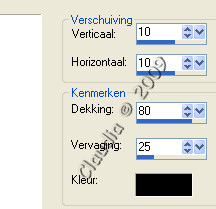 Instellingen Slagschaduw